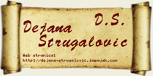 Dejana Strugalović vizit kartica